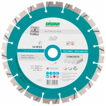 Диск отрезной алмазный 400x25.4х3.5 мм, Distar Technic Advanced
