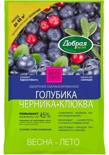 Добрая Сила гранулы Голубика-Черника-Клюква с цеолитами л 2 кг