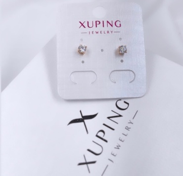 Серьги Xuping Jewelry XP бижутерный сплав, нержавеющая сталь, ювелирный сплав, медицинская сталь, фианит