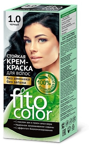 Fito Color Натуральная основа 1.0 черный крем-краска 115 мл
