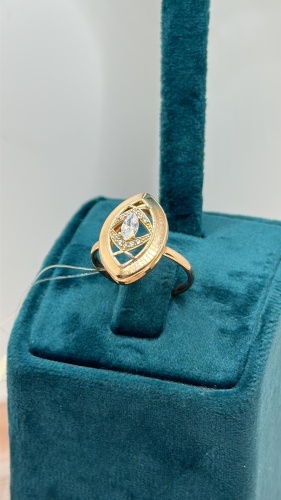 Ali Gold R3542 размер 18 вес 1.44 г золото, фианит