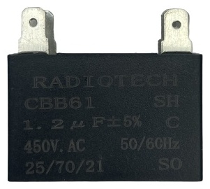 Конденсатор пусковой RADIOTECH CBB61 1,2uF 450 В, 1 шт.