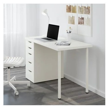 Стол письменный IKEA Лагкаптен Алекс, 120х60x73 см, белый