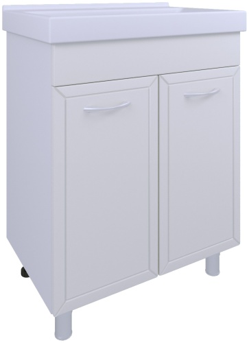 Тумба с раковиной AVK ТР 2д 700 К, 70x75x45 см, белый