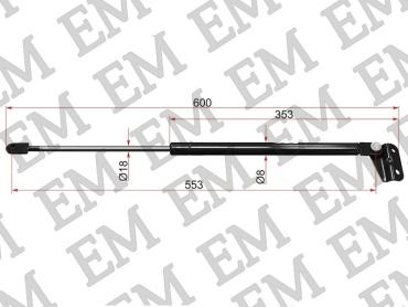 EM E-74825-S9A-003-M для Honda CR-V 2001-2006 черный