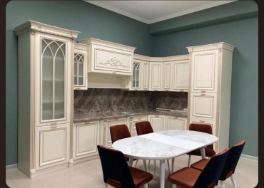 Кухонный гарнитур Монако, 600x230х60 см, ЛДСП, бежевый