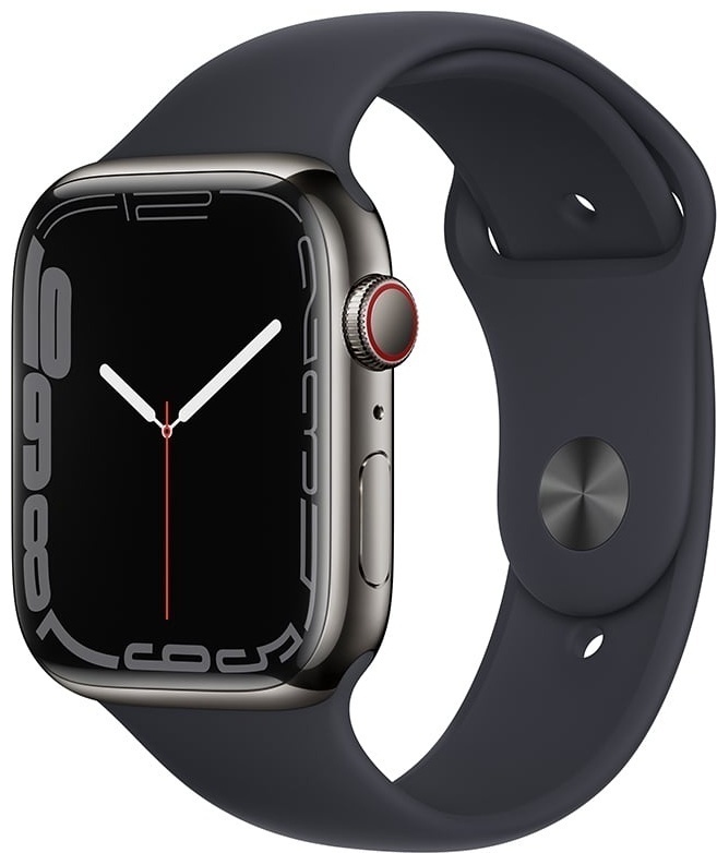 Купить Смарт-часы Apple Watch Series 7 45 мм серебристый-черный в ...