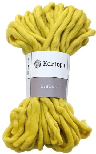 Моток Kartopu Wool Decor 1322 желтый 30 м 200 г