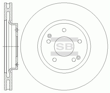 Диски Sangsin Brake передние SD3042-M