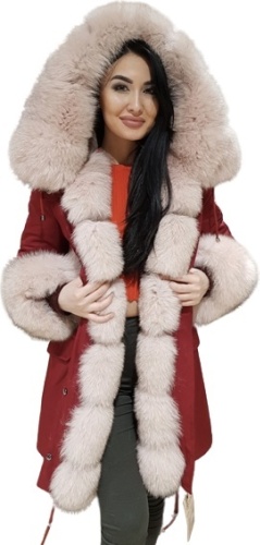 Парка ZIYA FURS красный