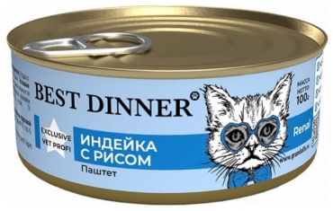 BEST DINNER Vet Profi Renal паштет индейка, рис 100 г 1 шт