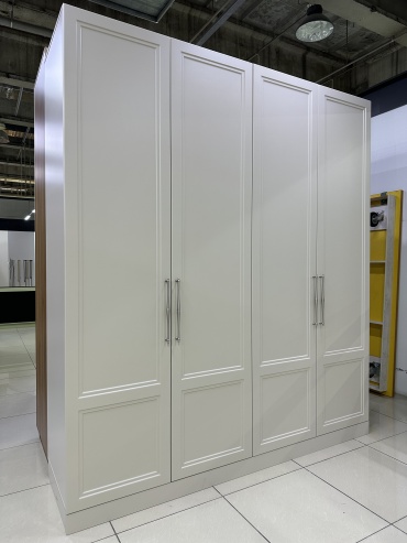 Распашной шкаф Кашемир, 220x250х60 см, светло серый