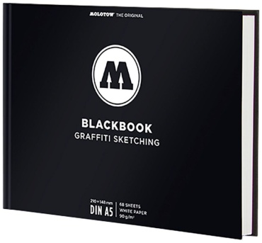 Скетчбук Molotow Blackbook Graffiti Sketching DIN A5 гориз.