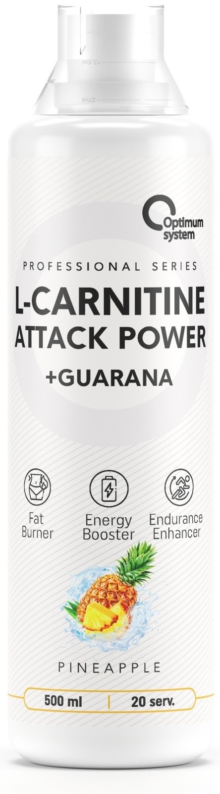 Купить Optimum System L-Carnitine Attack Power Guarana Pineapple 500 мл в Алматы – Магазин на