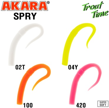 Силиконовая приманка Akara Trout Time SPRY 3.1 Cheese 04Y (10 шт.)