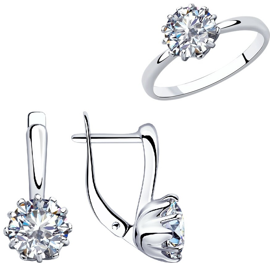 Diamant 94-110-01218-1-94-120-01218-1 вес 4.87 г 19 серебро, фианит