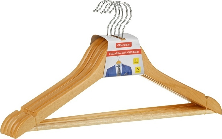 Набор вешалок OfficeClean 280585 коричневый 5 шт