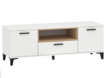 ТВ-тумба напольная EQUUS 040, 140x50x35 см, белый, бежевый
