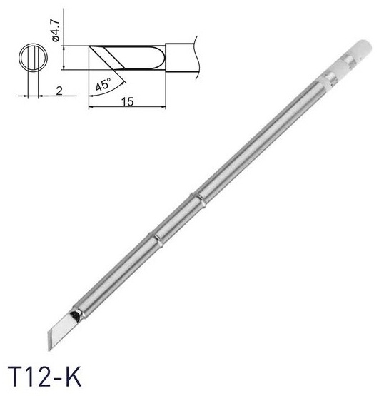 YOUYUE жало для паяльника T12-K, 1 шт