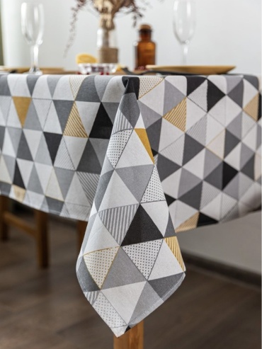 Скатерть R.I.Textile 180x145 см, хлопок, рогожка, 1 шт
