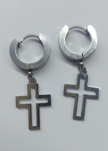Серьги Stainless Steel бижутерный сплав, без вставок