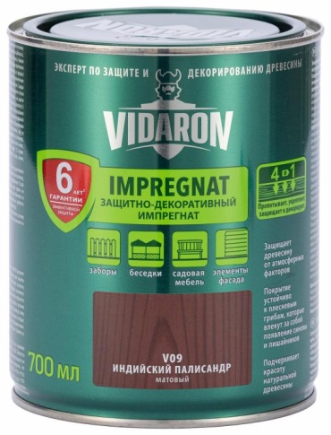 Vidaron Импрегнат алкидная основа индийский палисандр, 0.7 л
