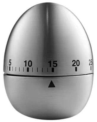 Кухонный таймер Eggs 001 серебристый