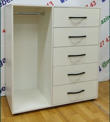 Комод KoMo 104771694, 100x47x110 см, белый