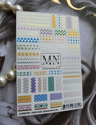 Miw Nails слайдеры F-39 1 шт