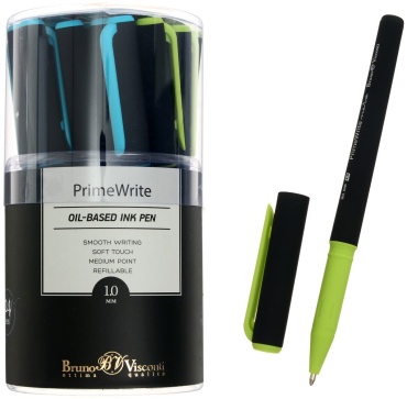 Ручка шариковая Bruno Visconti PrimeWrite. Basic. Nero 1 шт, 1 мм, цвет чернил синий