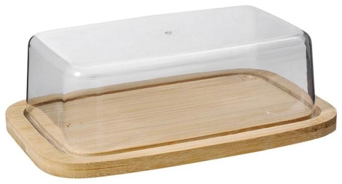 O'Kitchen масленка 50933 прямоугольная 1 шт, пластик, дерево