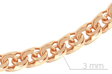 Raia Gold 0093 длина 55 см, вес 7.89 г золото, плетение бисмарк