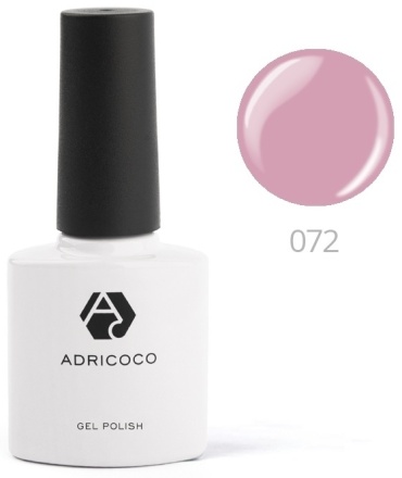 ADRICOCO гель-лак Gel №072 пепельно-лиловый глянцевое 8 мл
