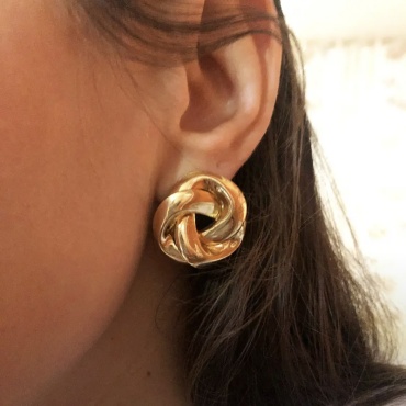 Серьги OK Style титан, нержавеющая сталь, без вставок