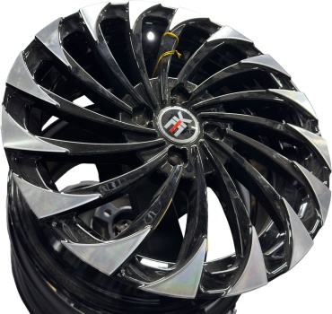 RNO BK1221 6.5x15/4x100 D67.1 ET35 4 диска черный, серебристый