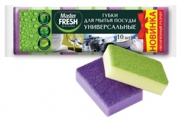 Губка универсальная Master Fresh Универсальные 10 шт, поролон