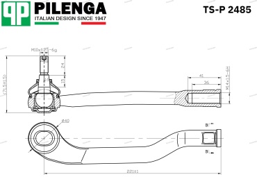 PILENGA Наконечник Рулевой Тяги TSP2485
