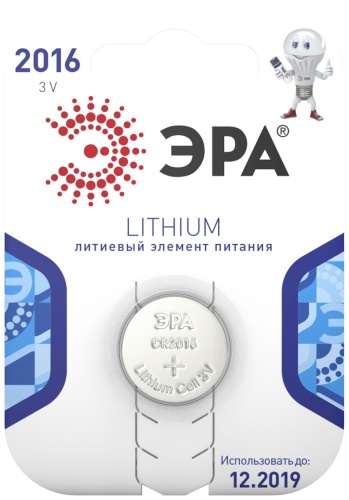 Батарейка CR2016 ЭРА 1 шт