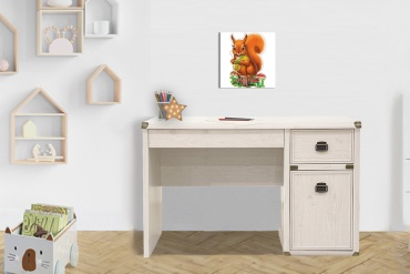 АНРЭКС Магеллан 1D2S, 00051493 парта, 120x60x75 см, бежевый, белый