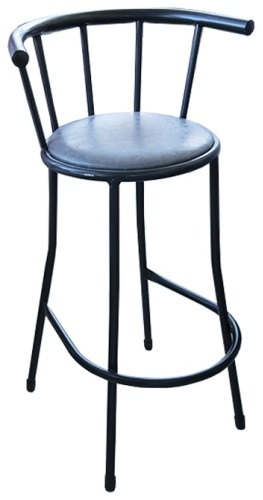 Барный стул ZETA Альфа, 96x35x35 см, серый