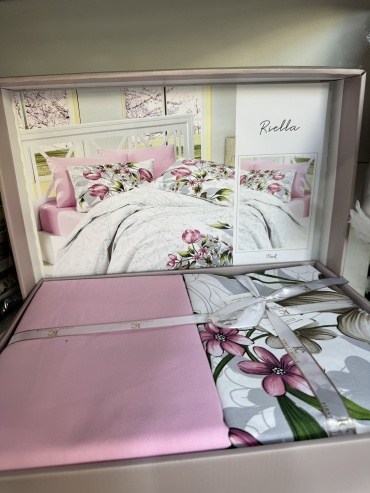 Комплект First Choice Riella семейный хлопок, ранфорс, 4 наволочки: 50x70 см, 70x70 см