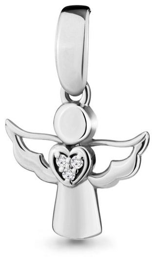 Подвеска AQUAMARINE 020098.5 вес 0.82 г серебро, бриллиант