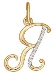 Подвеска LUXOR JEWELRY 034544 вес 0.93 г золото, фианит