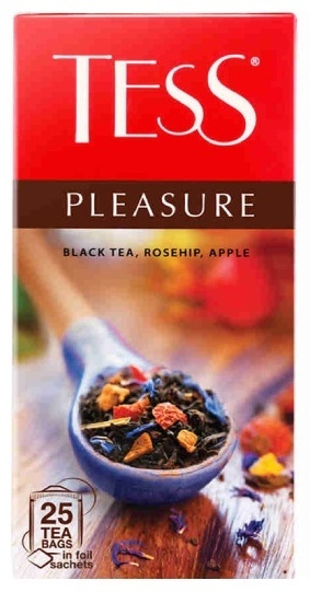 Чай Tess Pleasure фруктовый листовой 25 пакетиков