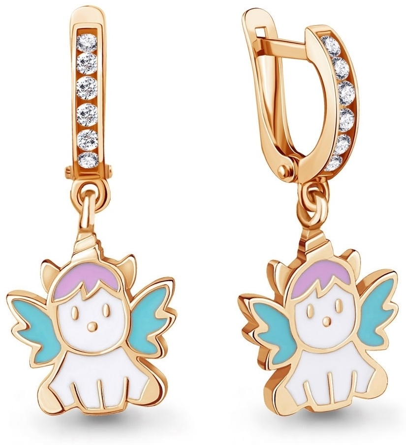 AQUAMARINE 46831А.6 серебро, эмаль, фианит
