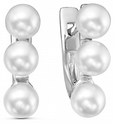 Серьги Lucente Silver EAR-LU-925-268516 вес 3.45 г серебро, жемчуг