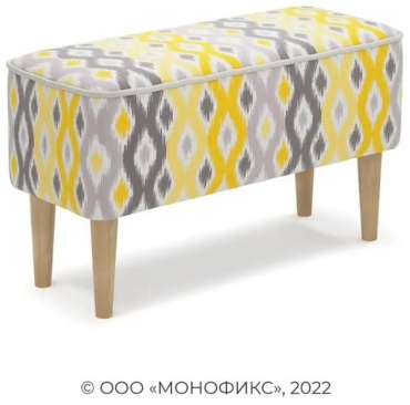 Банкетка MONOFIX 858554086 , 70x32x42 см, желтый
