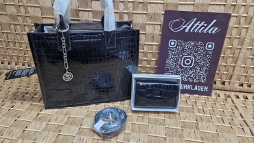 Сумка тоут ATTILA натуральная кожа черный