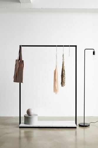 Торговая стойка для одежды World of loft Рейлин WOL1511, 150x100x40 см, черный, белый