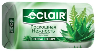 Кусковое мыло туалетное ECLAIR Herbal therapy Экстракт алоэ вера 140 г